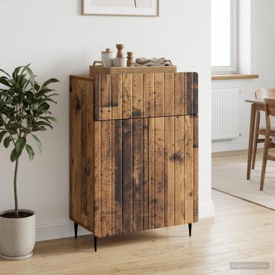 vidaXL Servírovacia skriňa Staré drevo 66 x 34,5 x 92 cm