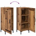 vidaXL Highboard Staré drevo 34,5 x 34 x 180 cm Kompozitné drevo
