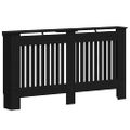vidaXL Kryt radiátora Čierny dub 152 x 19 x 81,5 cm Kompozitné drevo