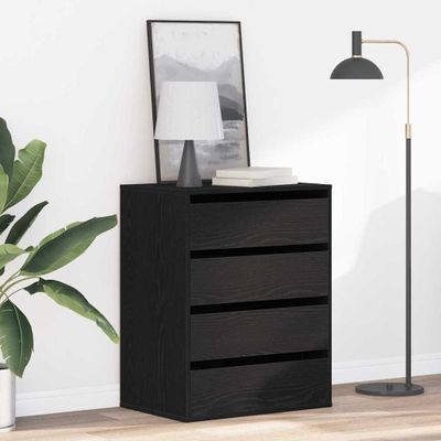 vidaXL Zásuvkový kabinet Čierna 60 x 41 x 76 cm Kompozitné drevo