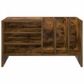vidaXL Skrinka na gramofónové platne Dymová dub 78,5 x 35 x 45 cm