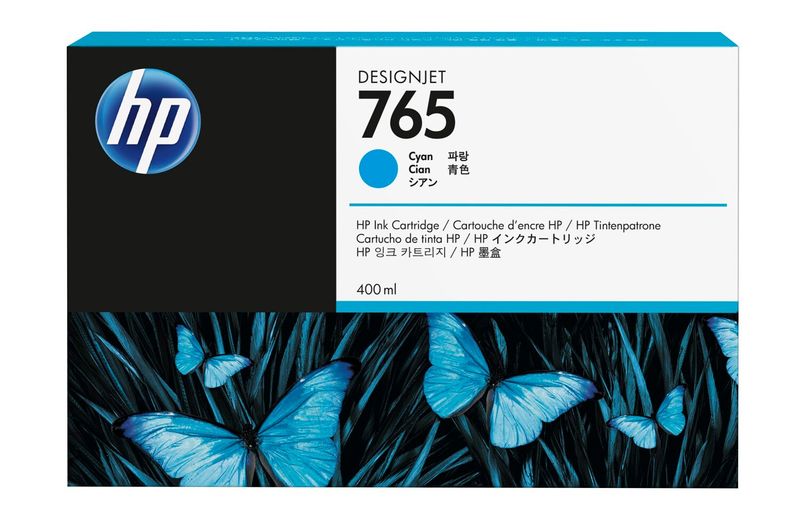 HP 765 Designjet azúrová (400 ml), F9J52A