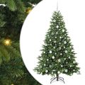 vidaXL Umelý vianočný stromček s 300 LED-i Zelená 180 cm PE a PVC