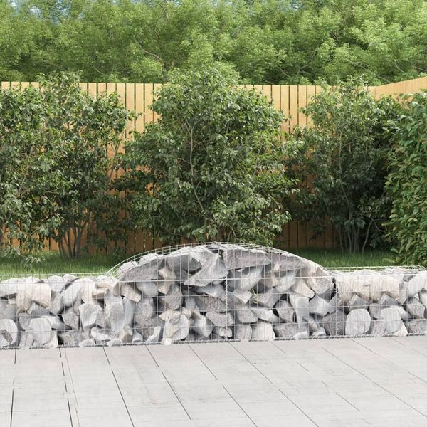 vidaXL Oblúkový gabionový kôš 10 ks 300x50x40/60 cm pozinkované železo