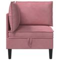 vidaXL Sofa s úložným priestorom Ružová Zamat