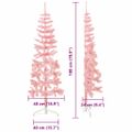 vidaXL Umelý vianočný polovičný stromček s podstavcom ružový 180 cm