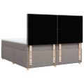 vidaXL Boxspring posteľ s matracom sivohnedý 200x200 cm látka