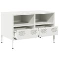 vidaXL TV skrinka biela 68x39x43,5 cm oceľ valcovaná za studena