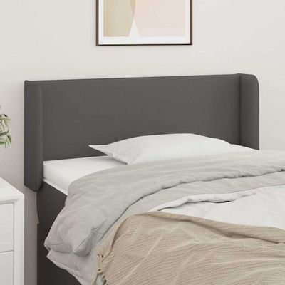 vidaXL Čelo postele so záhybmi sivé 103x16x78/88 cm umelá koža