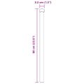 vidaXL Stĺp na plot. 12 ks Strieborná 60 cm Povrchovo upravená oceľ