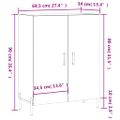 vidaXL Komoda lesklá biela 69,5x34x90 cm spracované drevo