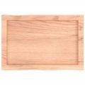 vidaXL Stolová doska svetlohnedá 60x40x(2-4)cm ošetrený masív hrany