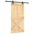 vidaXL Posuvné dvere 100 x 210 cm Prírodná a čierna