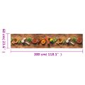 vidaXL Kuchynský koberec umývateľný koreniny 60x300 cm zamat