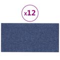 vidaXL Nástenný čelník 12 ks 60 x 30 cm Modrá látka