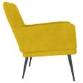vidaXL Kreslo žlté 62x79x79 cm zamat