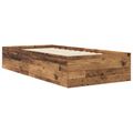 vidaXL Rám postele na podlahe Staré drevo 80 x 200 cm Kompozitné drevo