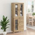 vidaXL Highboard Remeselný dub 69,5 x 34 x 180 cm Kompozitné drevo