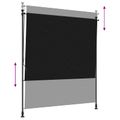 vidaXL Vonkajšia roleta Čierna 200 x 270 cm