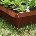 vidaXL Slimákové zábrany 8 ks 100 x 3,5 x 25 cm Hrdzavý