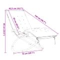 vidaXL Geometrické lehátko s vankúšom čierno-sivé oceľ