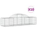 vidaXL Oblúkový gabionový kôš 10 ks 200x50x40/60 cm pozinkované železo