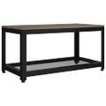 vidaXL Konferenčný stolík sivý a čierny 90x45x45 cm MDF a železo