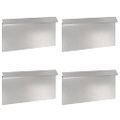 vidaXL Slimáková ohrada 4 ks 50 x 3,5 x 25 cm Nehrdzavejúca oceľ