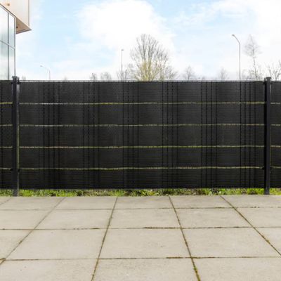 vidaXL Balkónové zásteny 5 ks čierne 255x19 cm polyratan