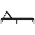 vidaXL Lehátko na opaľovanie čierne 199,5x60x74 cm masívna borovica