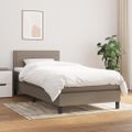 vidaXL Boxspring posteľ s matracom sivohnedý 100x200 cm látka