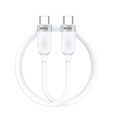 Kábel BWOO 65W USB-C - USB-C 1 m biely