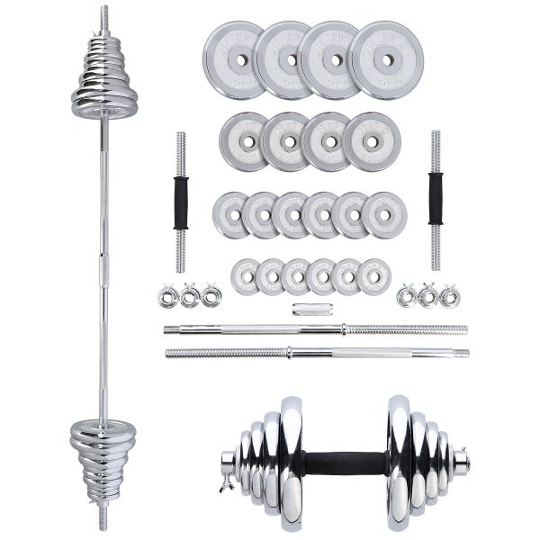 Činkový set v kufri HMS STC50 2x25 kg, chróm