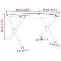 vidaXL Nohy konferenčného stolíka X-rám 60x50x38 cm oceľ
