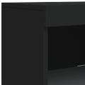 vidaXL Komoda s LED svetlami čierna 162x37x100 cm