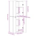 vidaXL Vysoká skrinka biela 70x42,5x185 cm kompozitné drevo