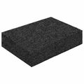 vidaXL Pad z gumových granúl na dvor Čierny 6 x 9 x 2 cm Guma