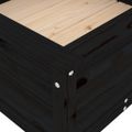 vidaXL Záhradný kvetináč čierny 82,5x82,5x39 cm borovicový masív