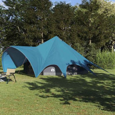 vidaXL Teepee stan pre 9 osôb Modrá a šedá 502 x 502 x 297 cm