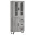 vidaXL Vysoká skrinka sivý dub sonoma 69,5x34x180 cm spracované drevo