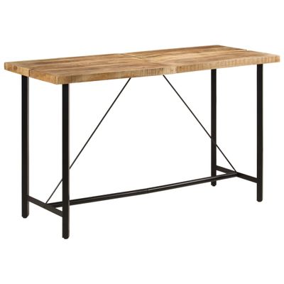 vidaXL Barový stôl 180x70x107 cm masívne mangové drevo a železo
