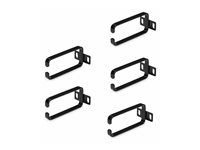 Startech 5-Pack 1U Vertical Cable Management D-Ring Hooks, Cable Manager For 19" Server Racks/Cabinets, Network Rack Wire Organizers, Cable Guide Rings - Krúžok na usporiadanie káblov (vertikálny) - čierna - 1U (balenie 5)