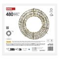 LED vianočný veniec – 480 LED, vonkajší aj vnútorný, teplá biela