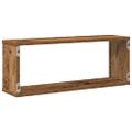 vidaXL Nástenné police 4 ks, staré drevo 60x15x23 cm, kompozitné drevo