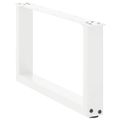 vidaXL Nohy konferenčného stolíka v tvare U, 2 ks, biele, 70 x (30-31) cm, oceľové