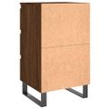 vidaXL Nočné stolíky 2 ks hnedý dub 40x35x69 cm kompozitné drevo