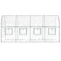 vidaXL Skleník priehľadný 160x400x190 cm PVC a práškovaná oceľ