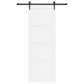 vidaXL Posuvné dvere ORKDAL 83 x 232 cm Borovicový masív Biela