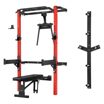Multifunkčný posilňovací stojan - Power Rack HMS KLT22 červený