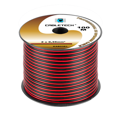 Kábel dvojlinka Cabletech KAB0381 2x 0,35 mm červeno-biela CU